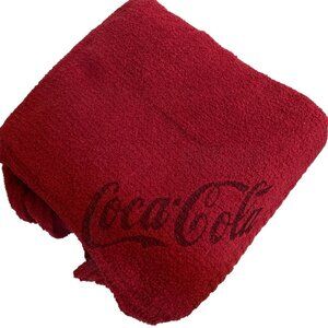 Vintage Colorado Timberline Home Micro Chenille Coca Cola Blanket Throw